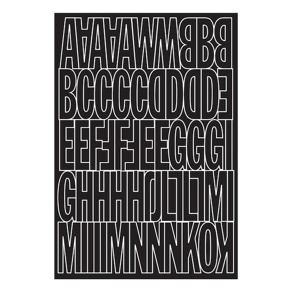 Hy-Ko 2In Vinyl Black Numbers & Letters, 10PK A30034 - main